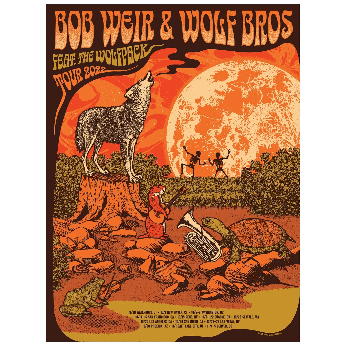 Bob Weir & Wolf Bros 2022 Tour Poster