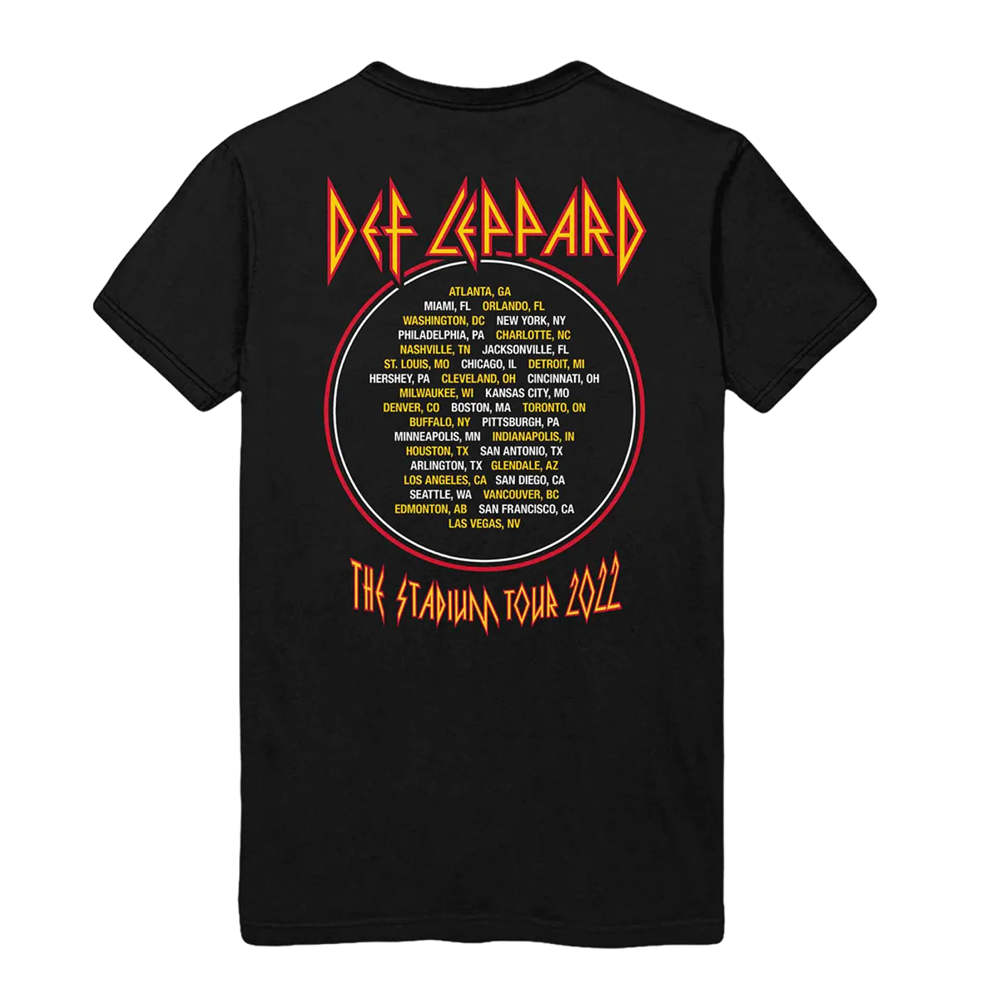 Def Leppard Stadium Tour 2022 Band Photo Tee