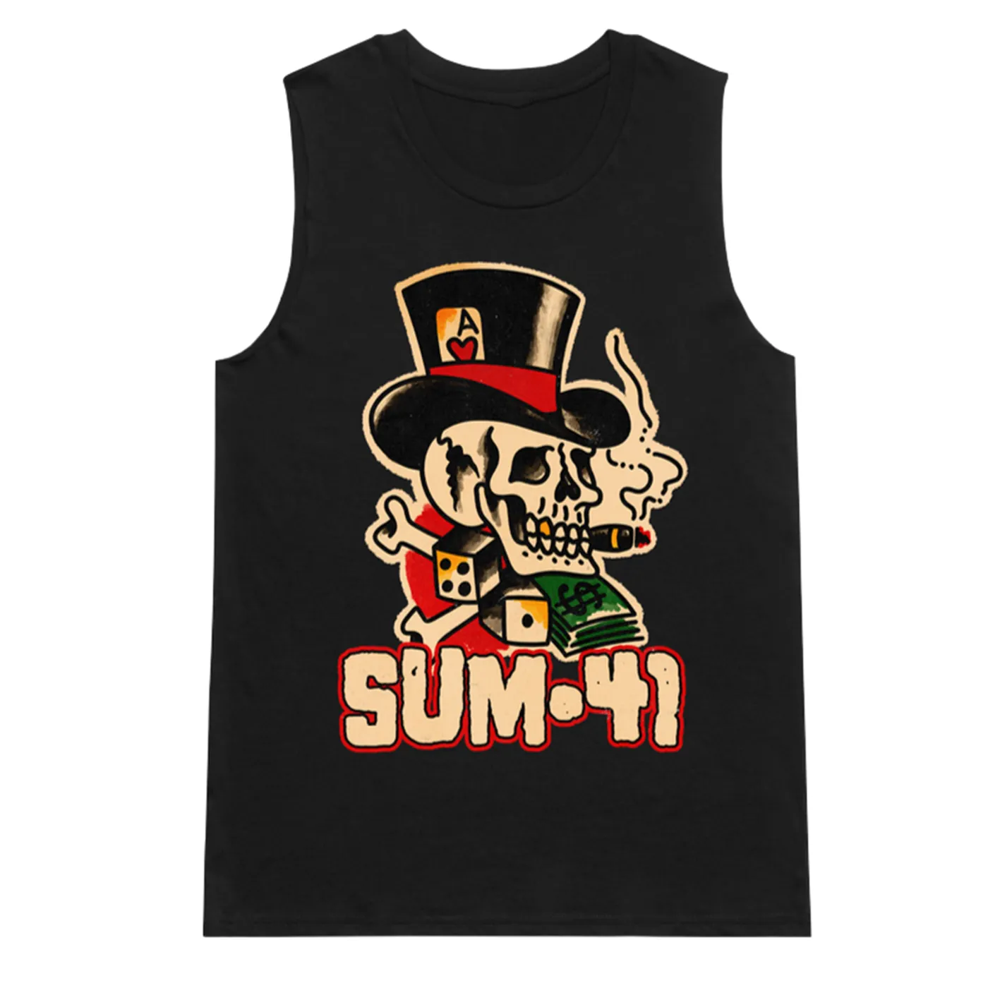 Sum 41 Smoking Skull Tank