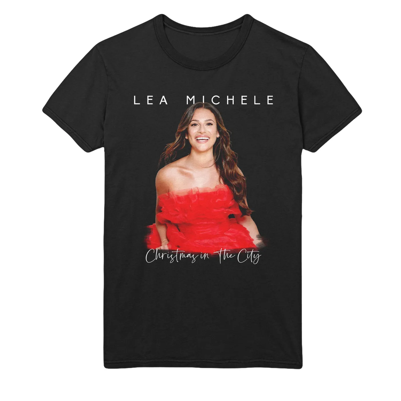 Lea Michele Red Dress Photo Tee