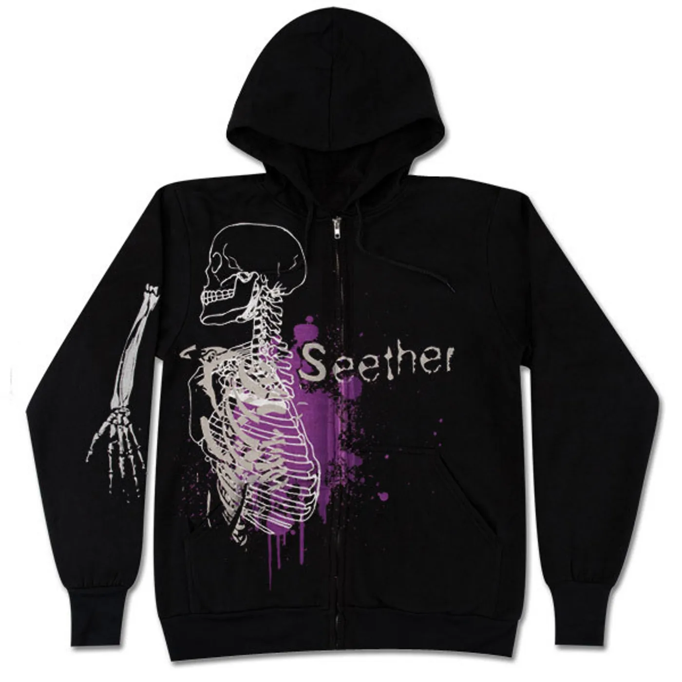 Seether Skeleton Splatter Hoodie