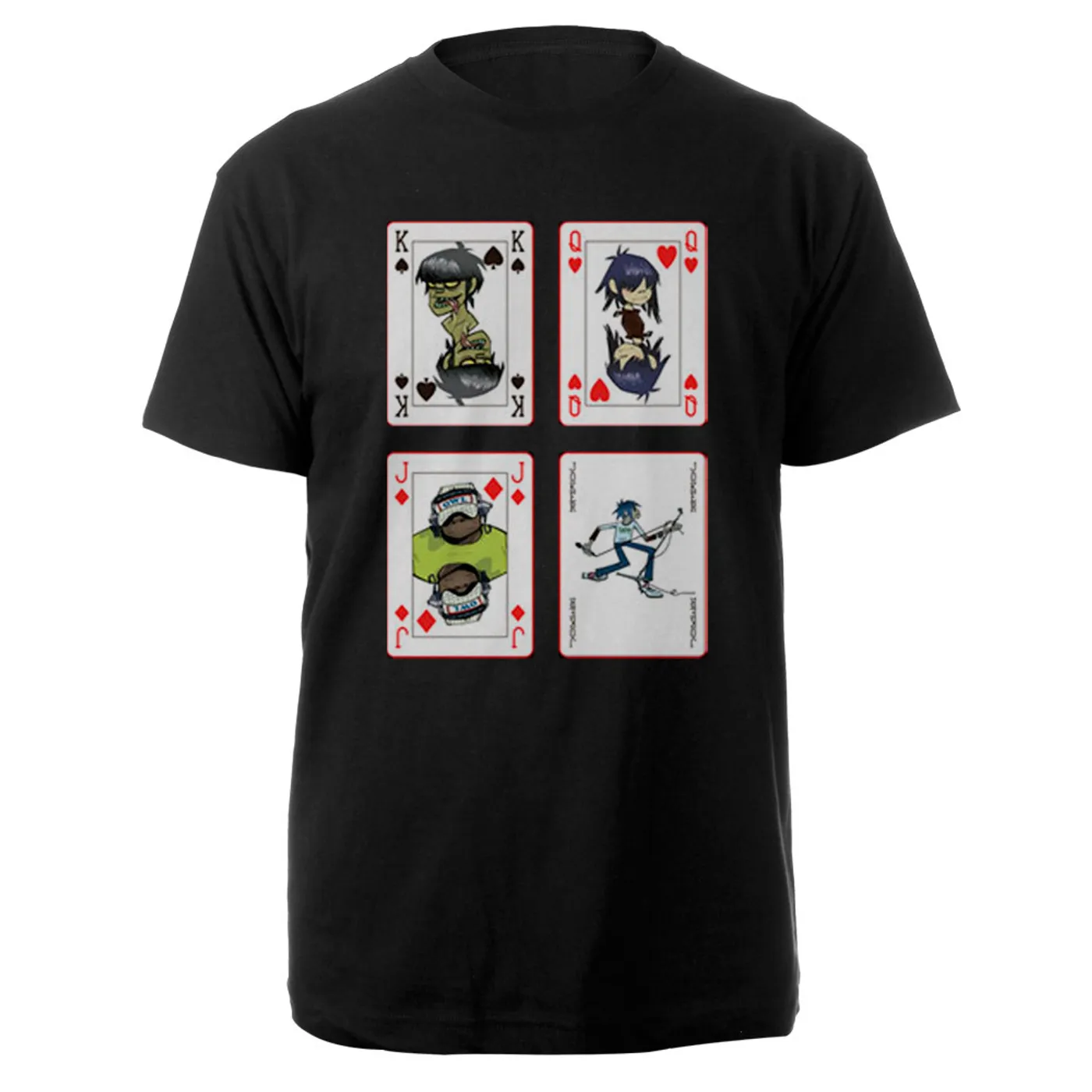 Gorillaz Cards Black Tee