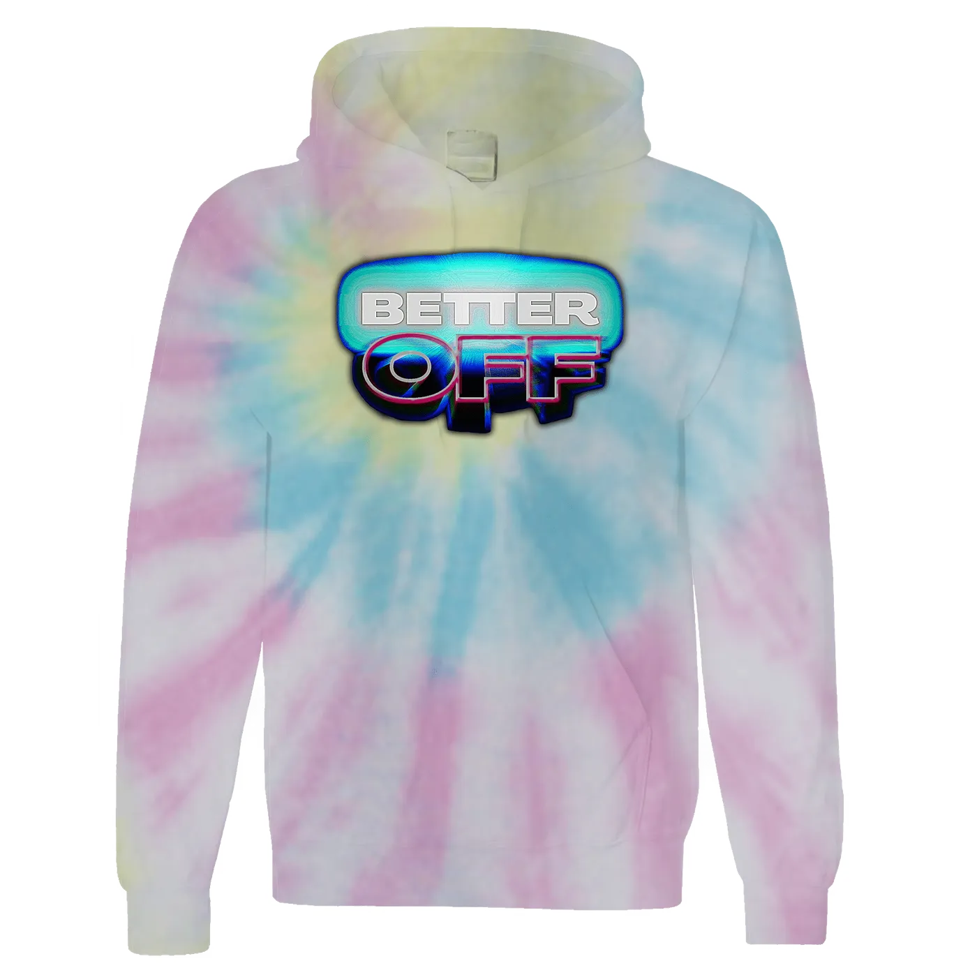 Andrew Cassara BETTER OFF TIE-DYE PULL-OVER HOODIE