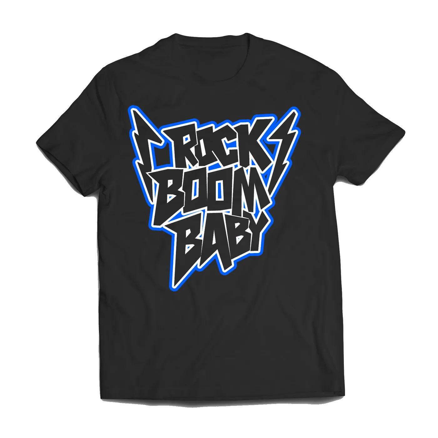 Andrew Cassara ROCK BOOM BABY TEE ~ BLACK & BLUE