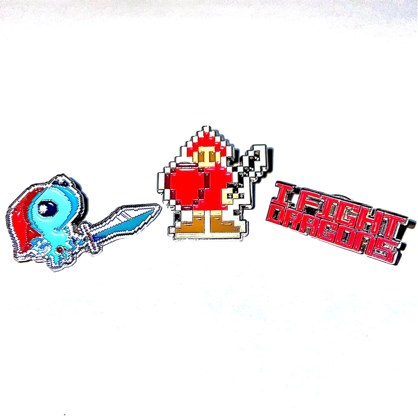 I Fight Dragons Enamel Pins