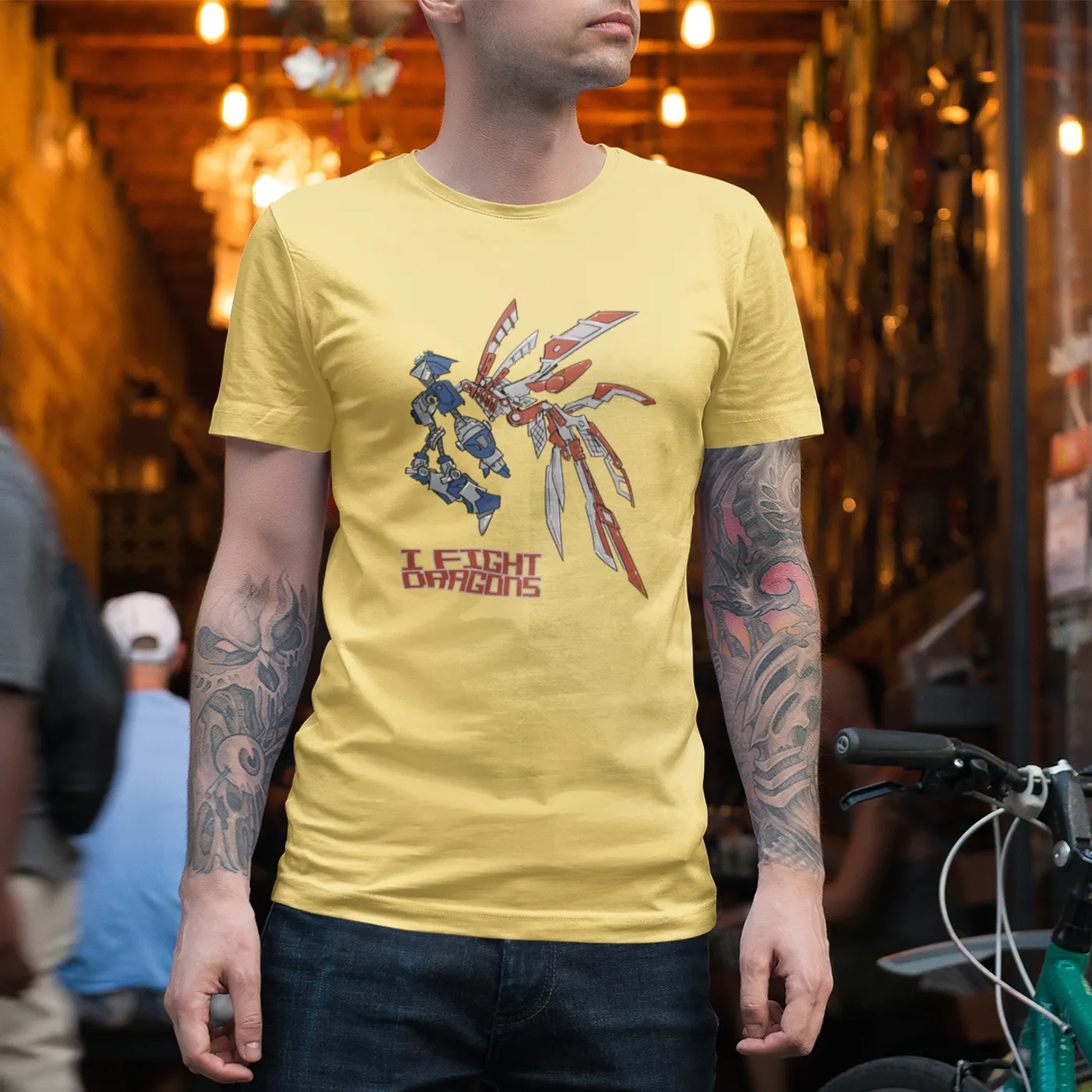 I Fight Dragons Winged Robot T-Shirt (DISCONTINUED - Size S Only)