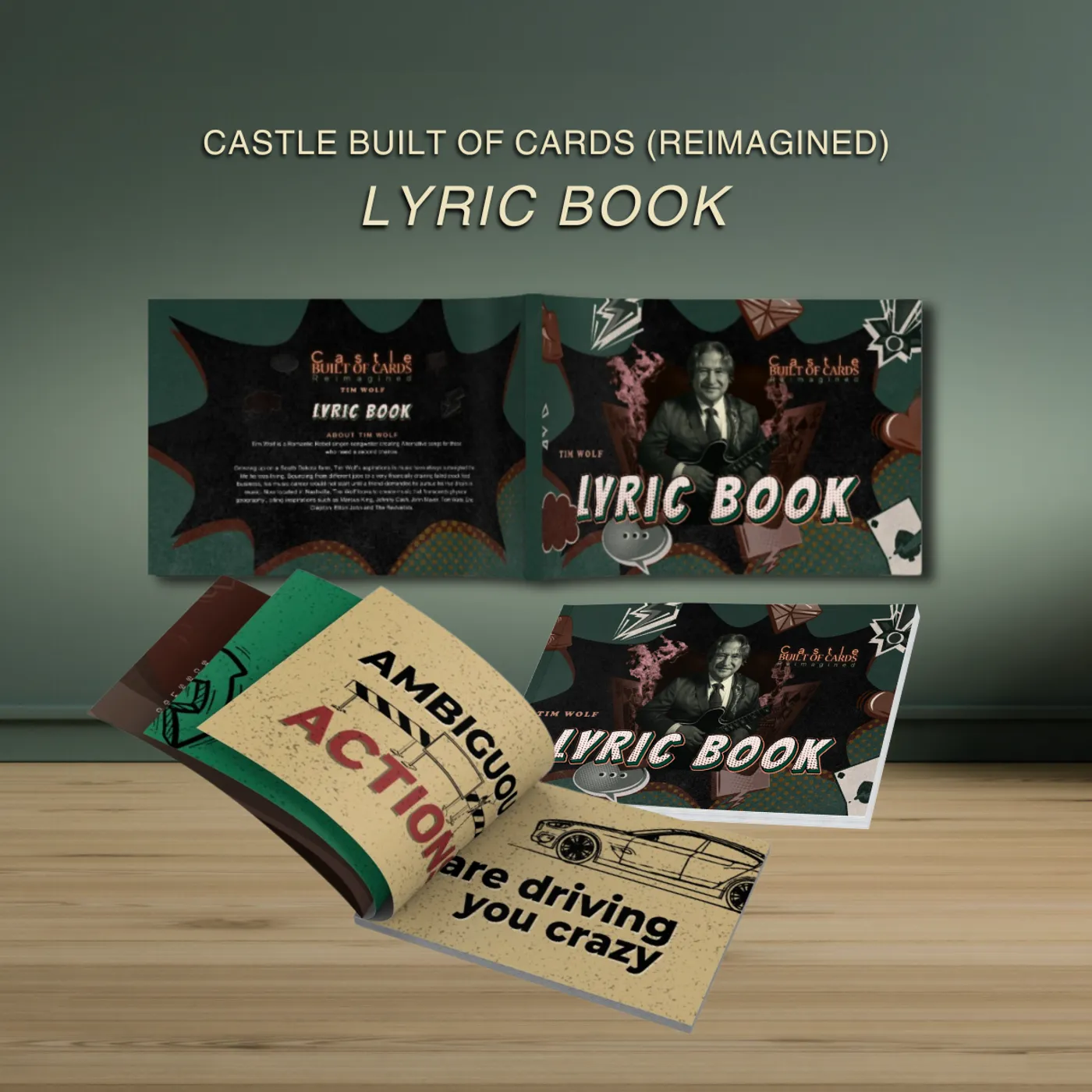 Tim Wolf Lyric Book - "Castle Built of Cards Reimagined" Themed