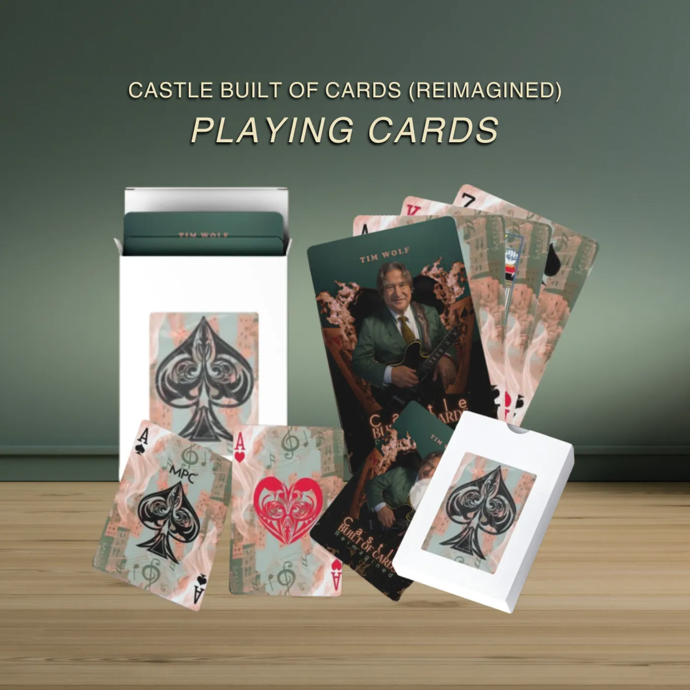 Tim Wolf Playing Cards - "Castle Built of Cards Reimagined" Themed
