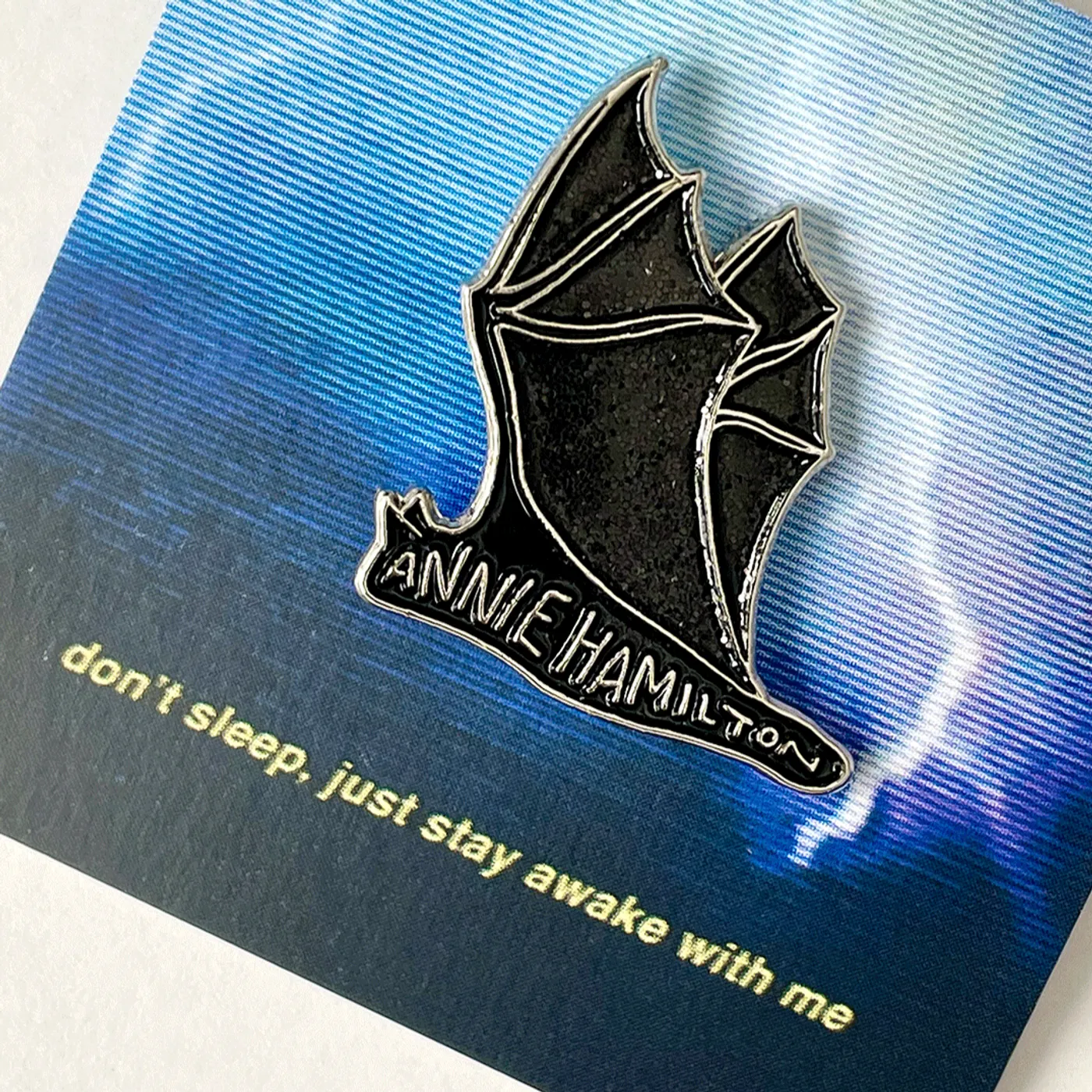 annie hamilton GLITTERY BAT PIN