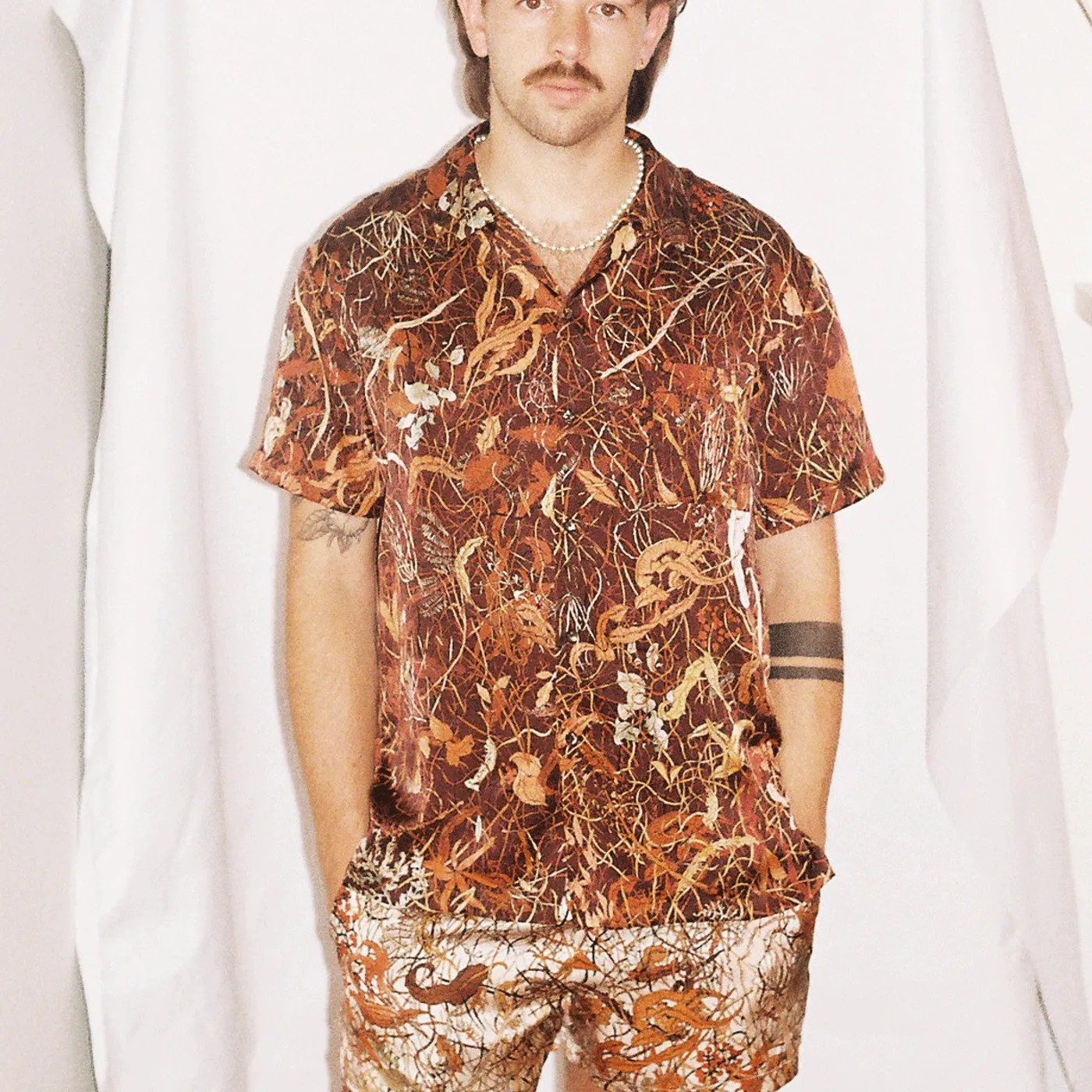 annie hamilton 'NIGHT OFF' SHORTS - WINTER PRINT