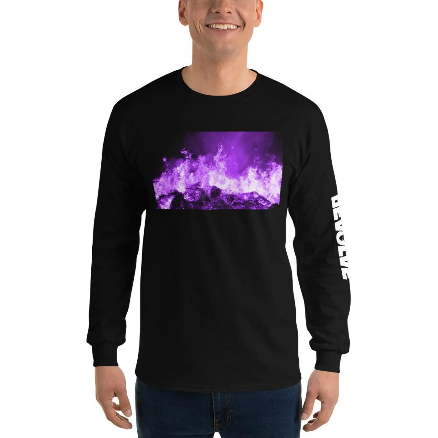dEVOLVE Burning Up Long Sleeve T-Shirt (Purple)