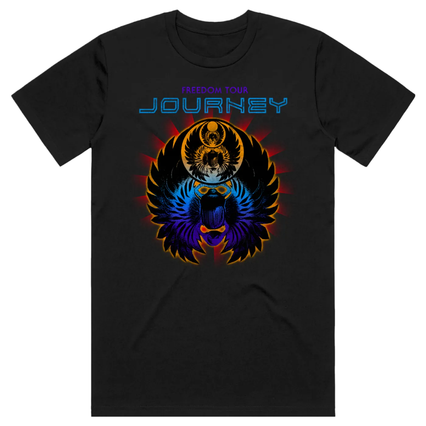 Journey Black Neon Scarab Freedom tee