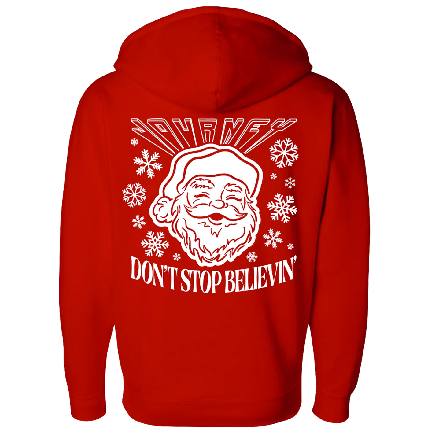 Journey Don't Stop Believin' Santa Zip Hoodie