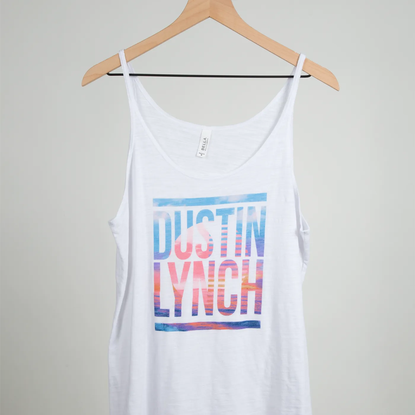 Dustin Lynch Ladies Sunset Tank - White