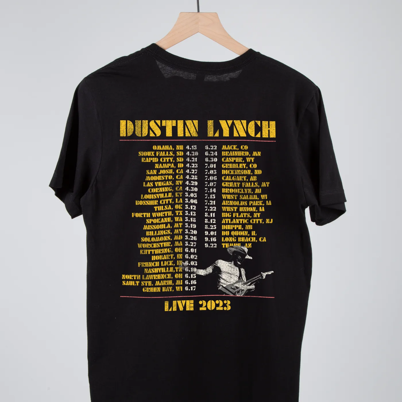 Dustin Lynch Live Tour Tee '23 - Black