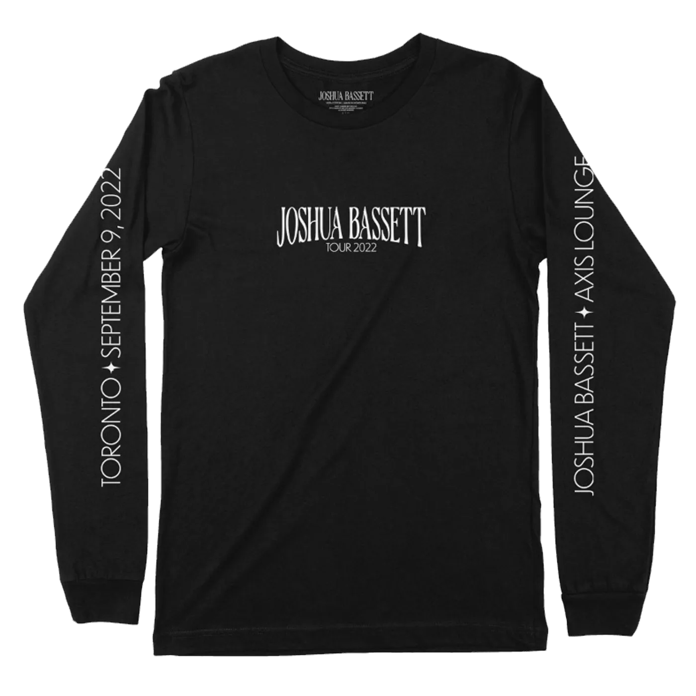 Joshua Bassett Toronto Tour Long Sleeve - Black