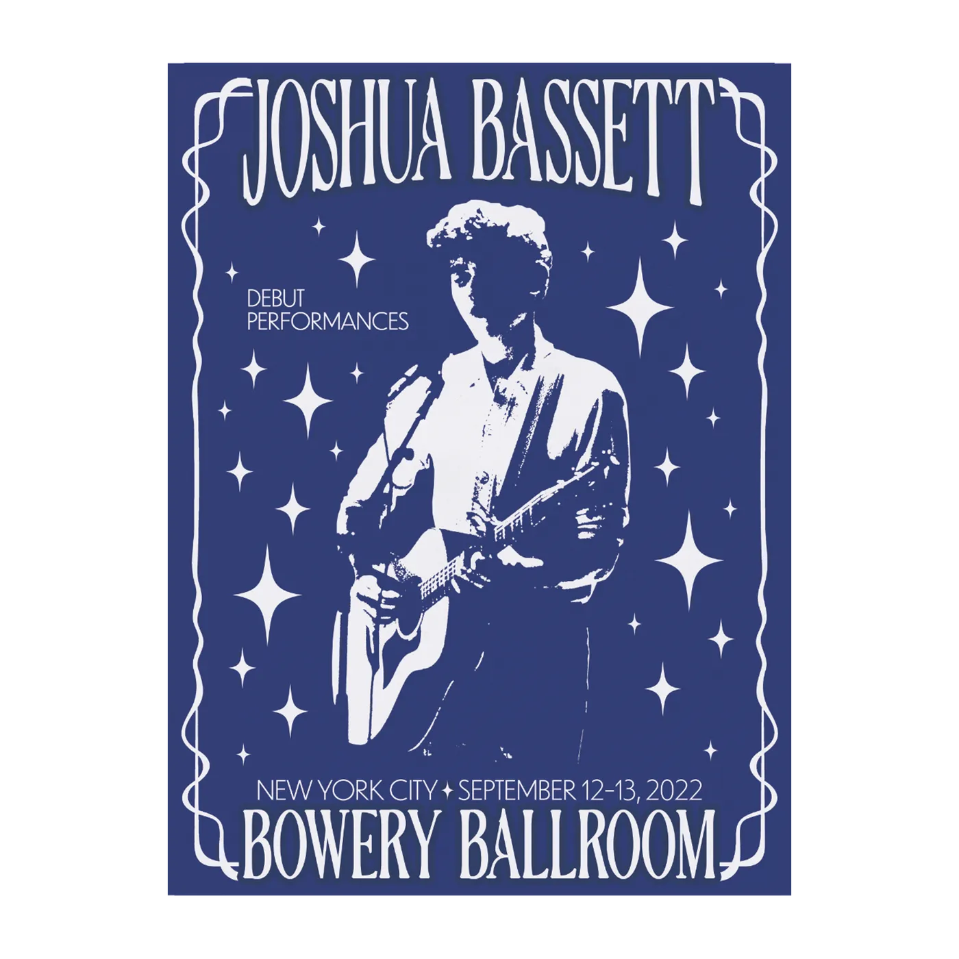 Joshua Bassett NYC Tour Poster - Blue