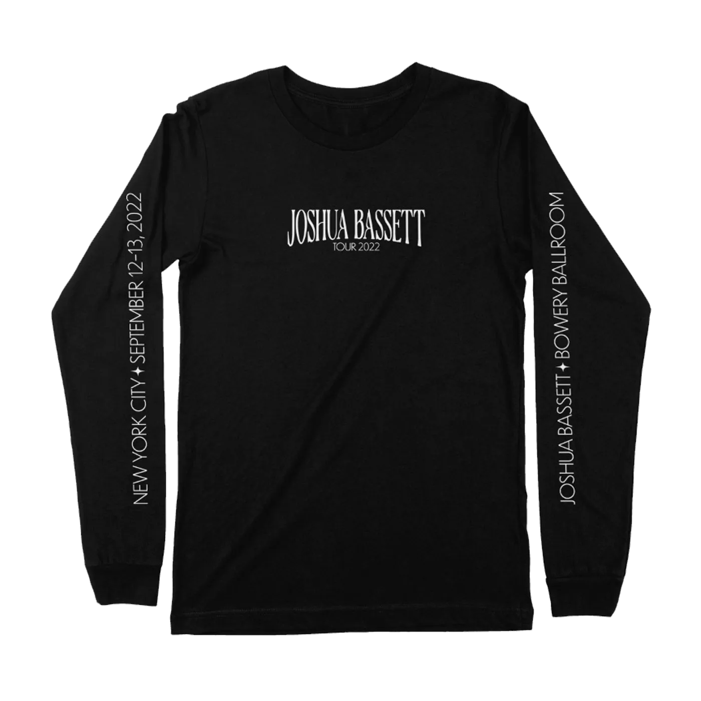 Joshua Bassett NYC Tour Long Sleeve - Black