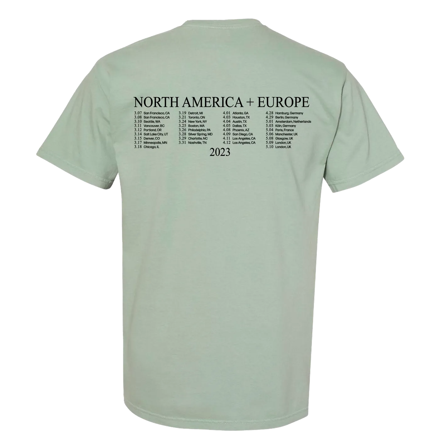 Joshua Bassett Green 2023 Tour Tee