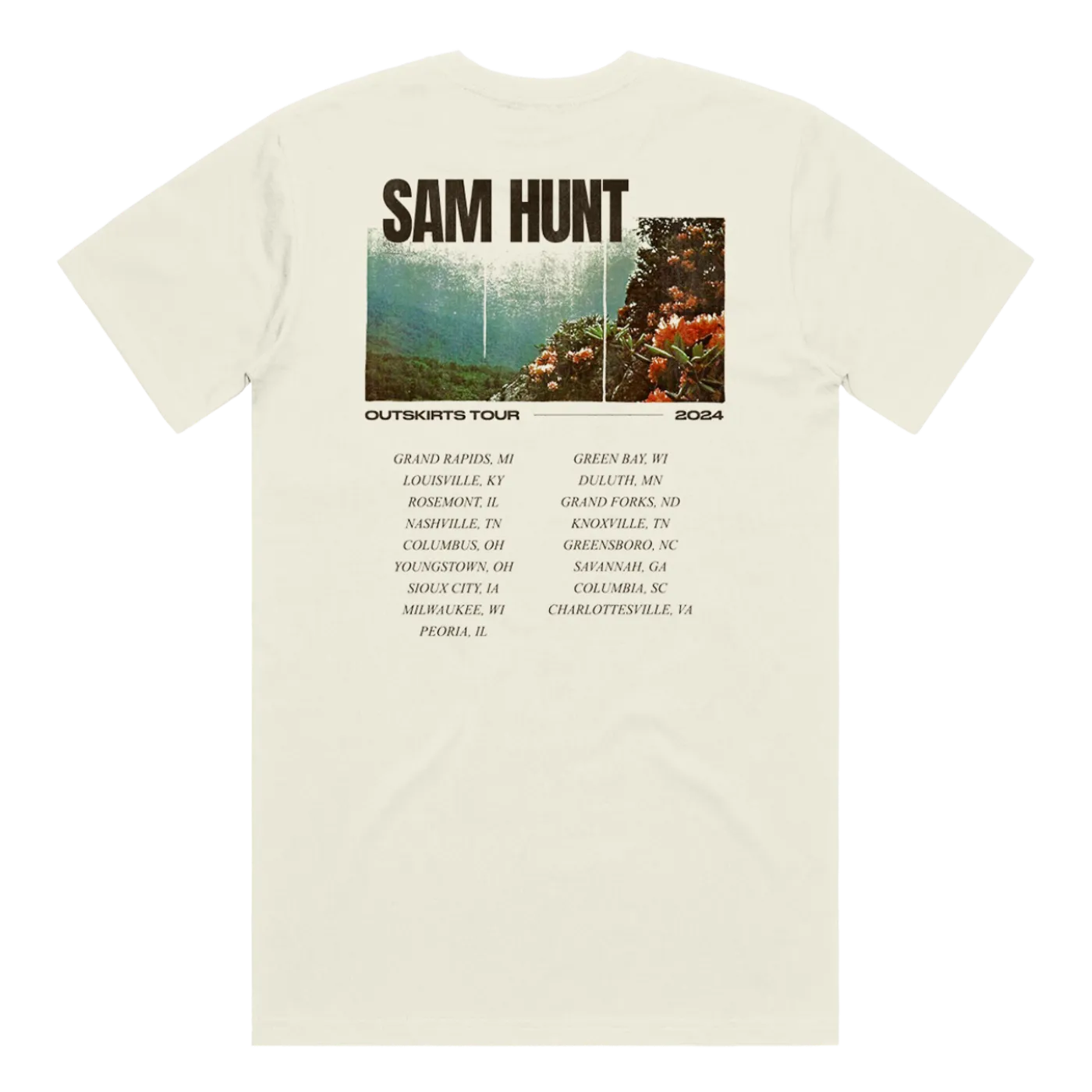 Sam Hunt Outskirts 2024 Tour Tee