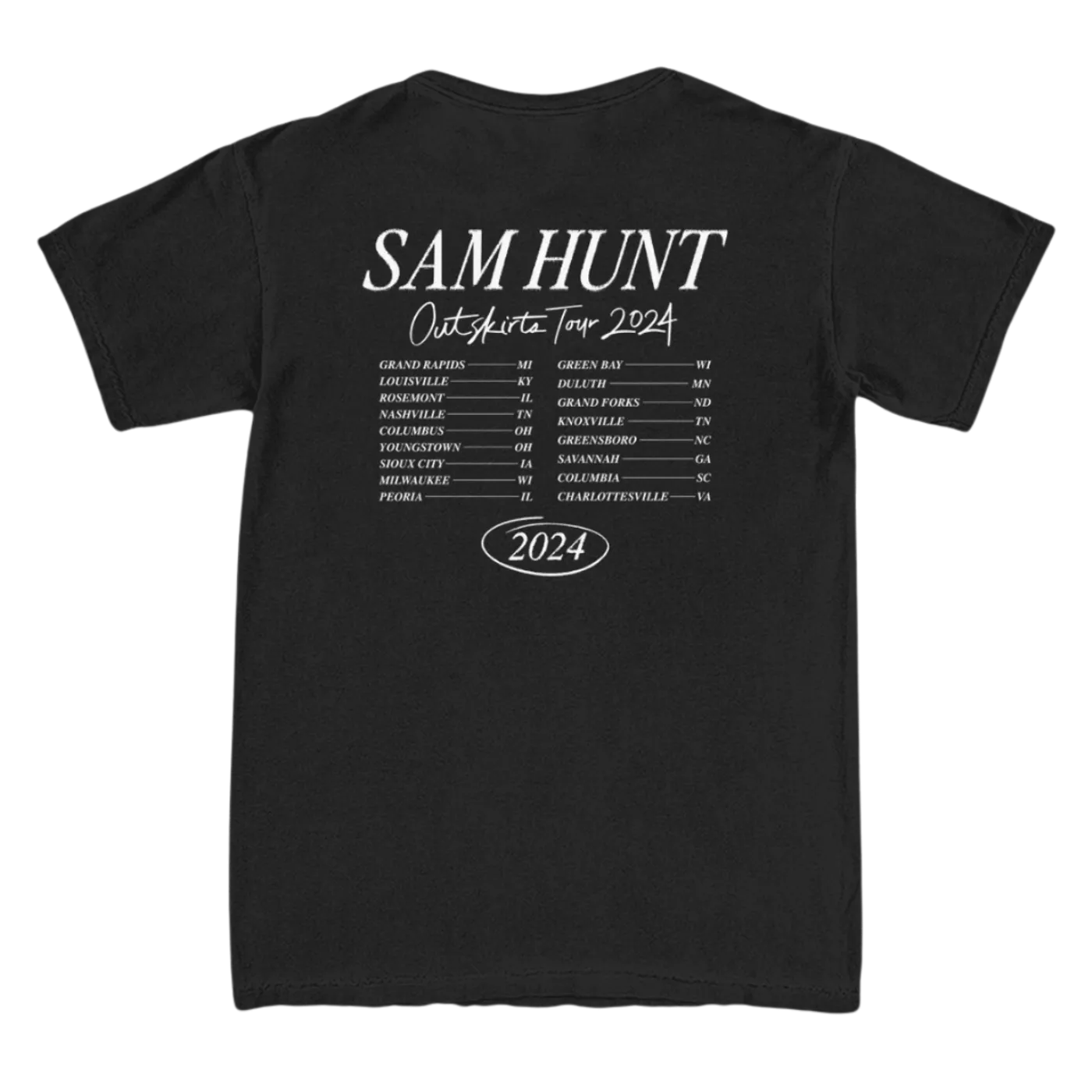 Sam Hunt Outskirts 2024 Black Photo Tee