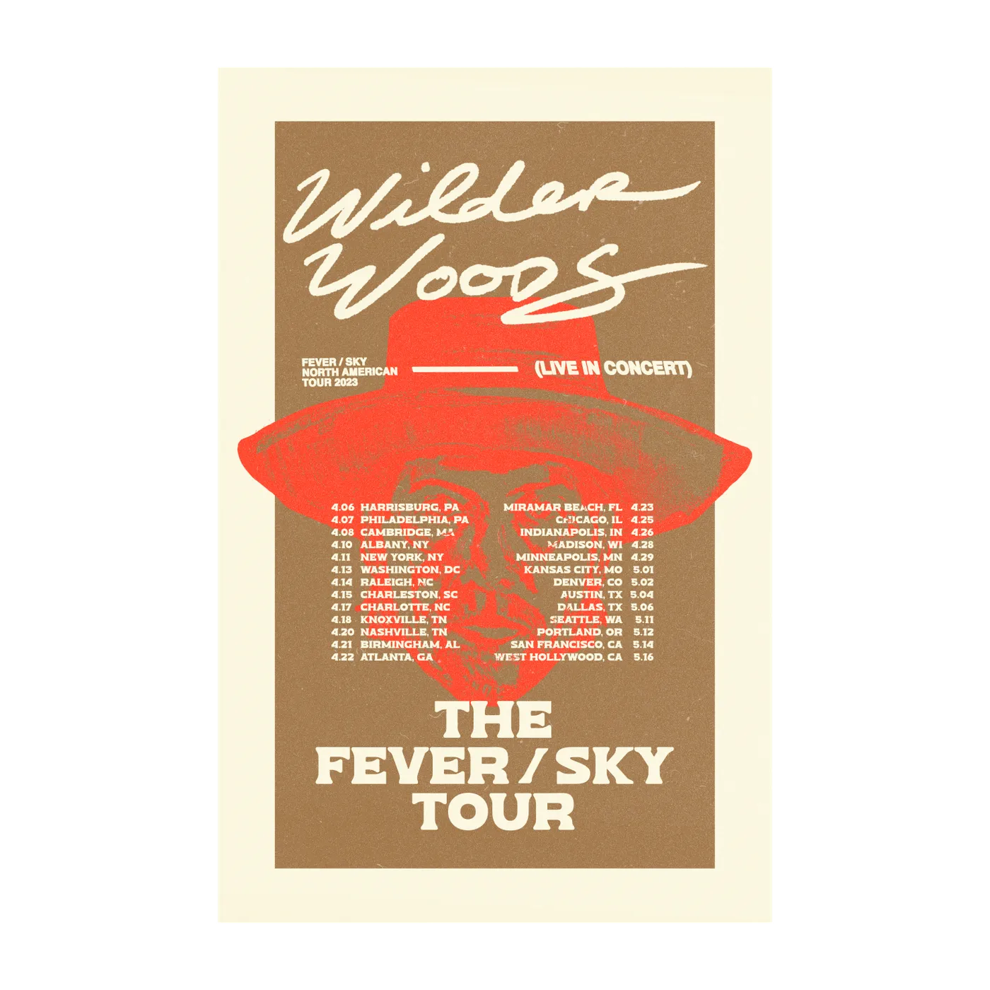 Wilder Woods [AUTOGRAPHED] FEVER / SKY Tour Poster