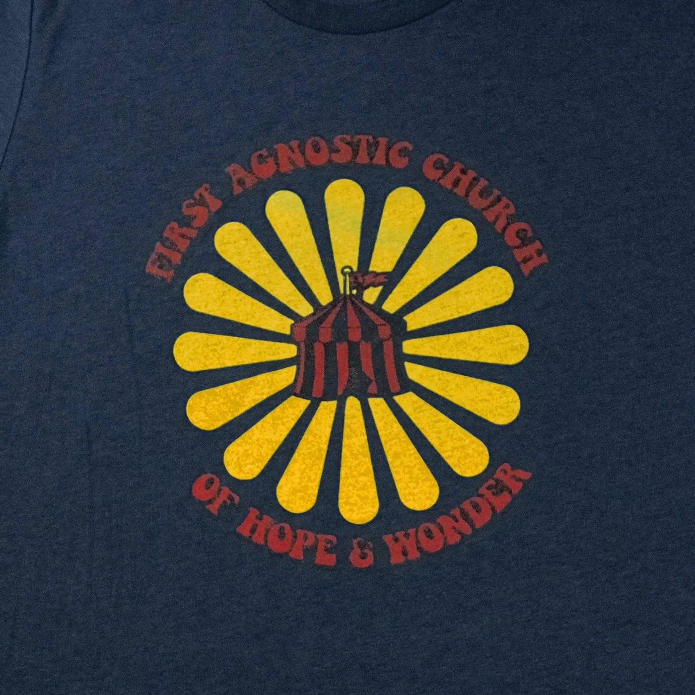 Todd Snider First Agnostic Church Long Sleeve Shirt - Heather Navy