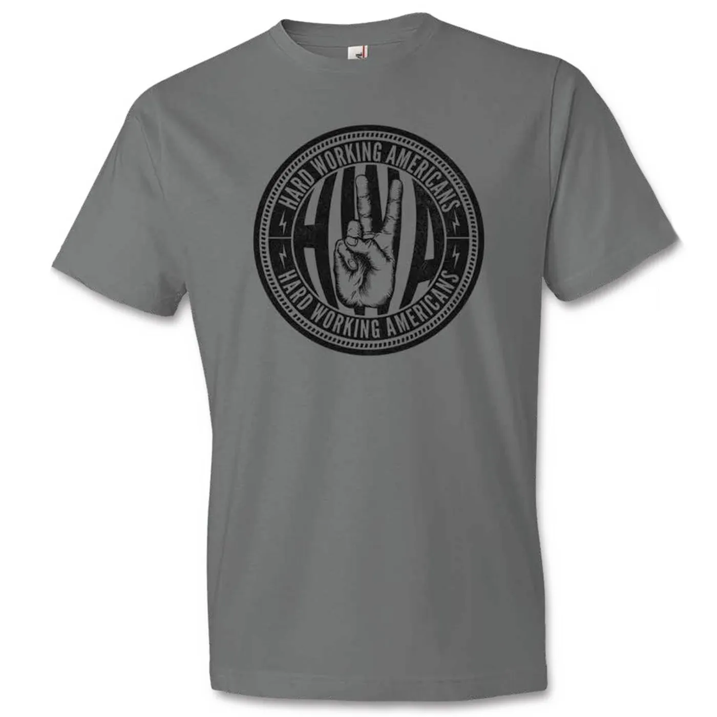 Hard Working Americans Grey Union Logo T-shirt