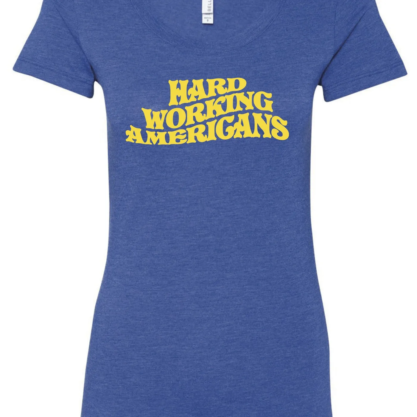 Classic Blue Women's Hard Working Americans Logo Shirt