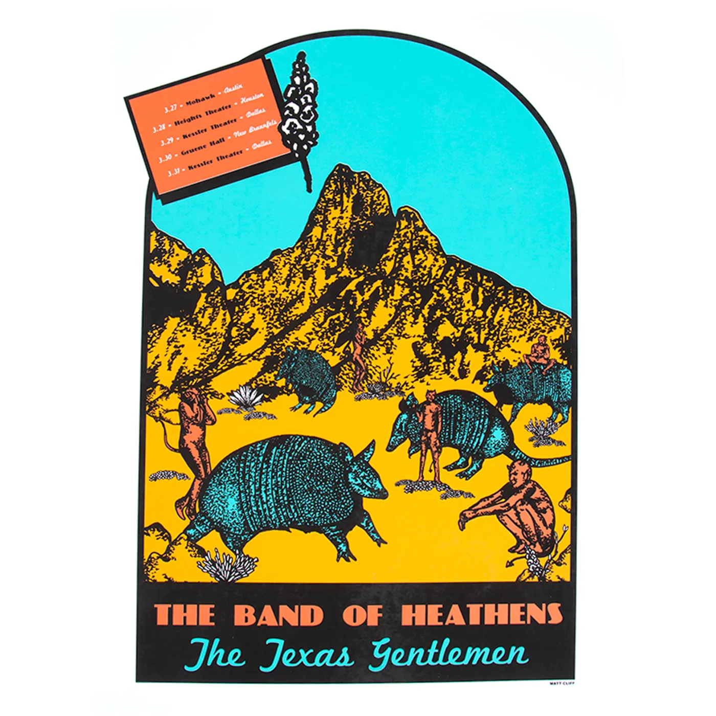 The Band Of Heathens BOH TX Gentlemen March 2019 Poster Poster