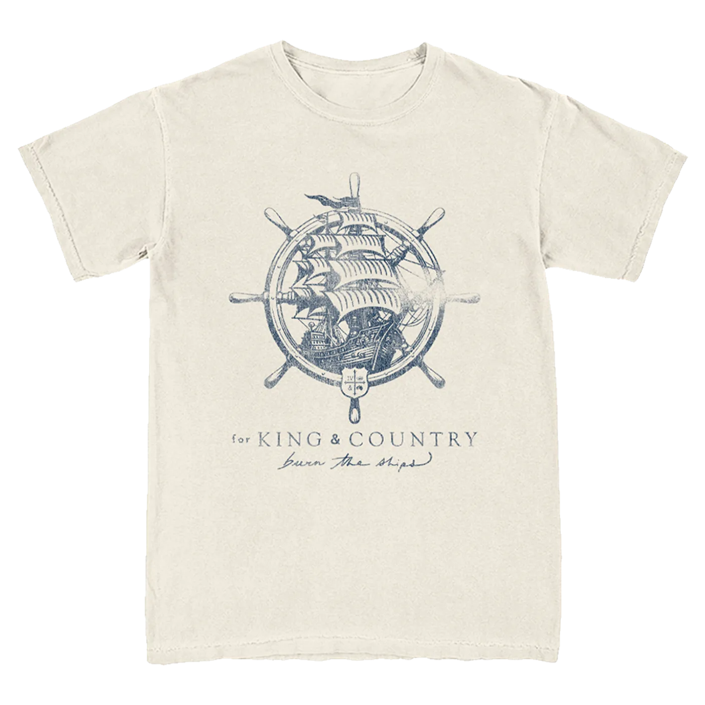 for KING & COUNTRY Burn The Ships Anniversary Tee - Cream