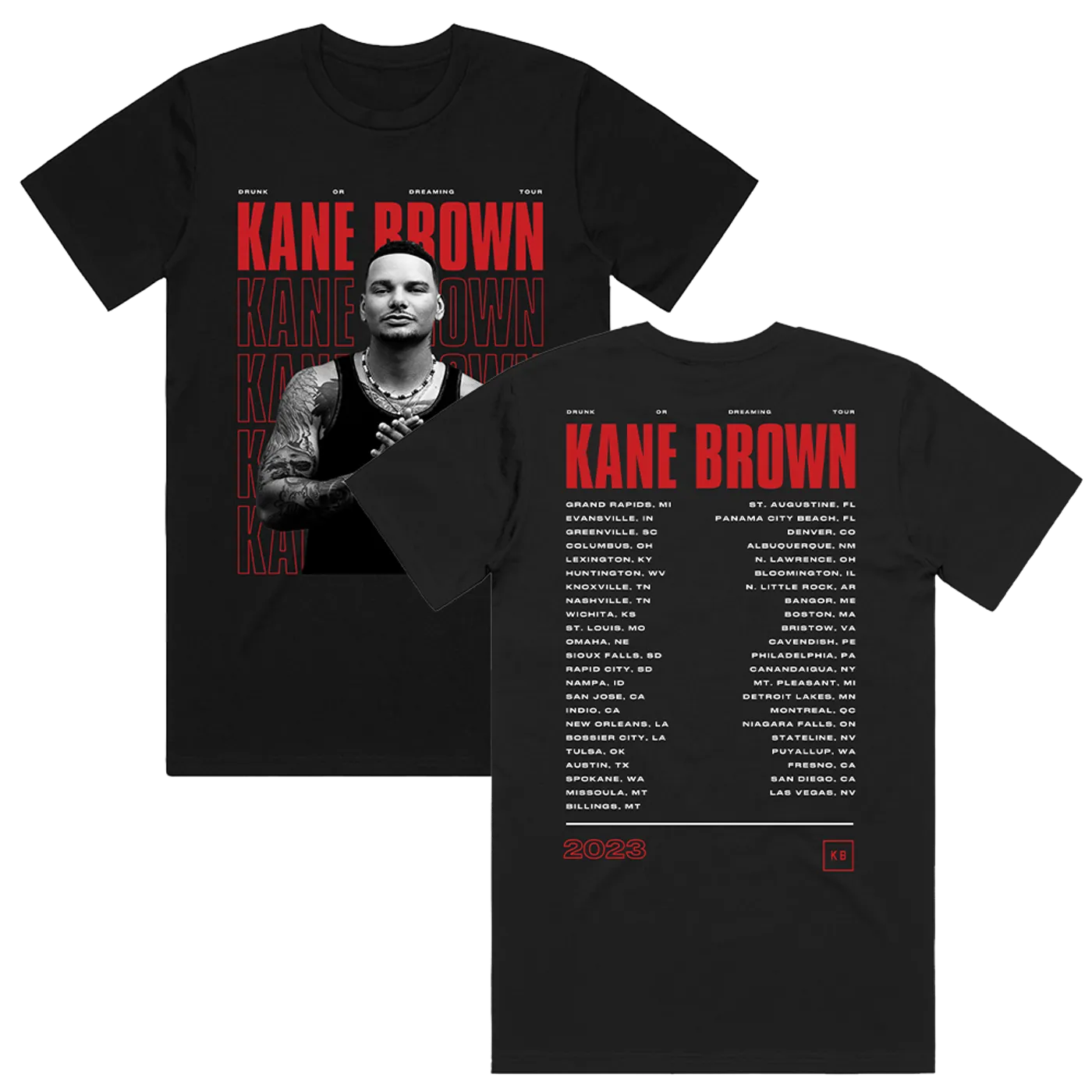 Kane Brown Drunk Or Dreaming Tour Tee