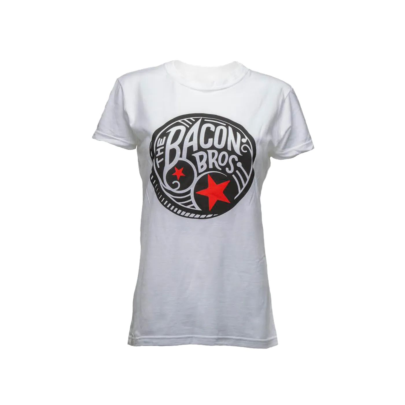 The Bacon Brothers White Drum Logo Tee (Women's)