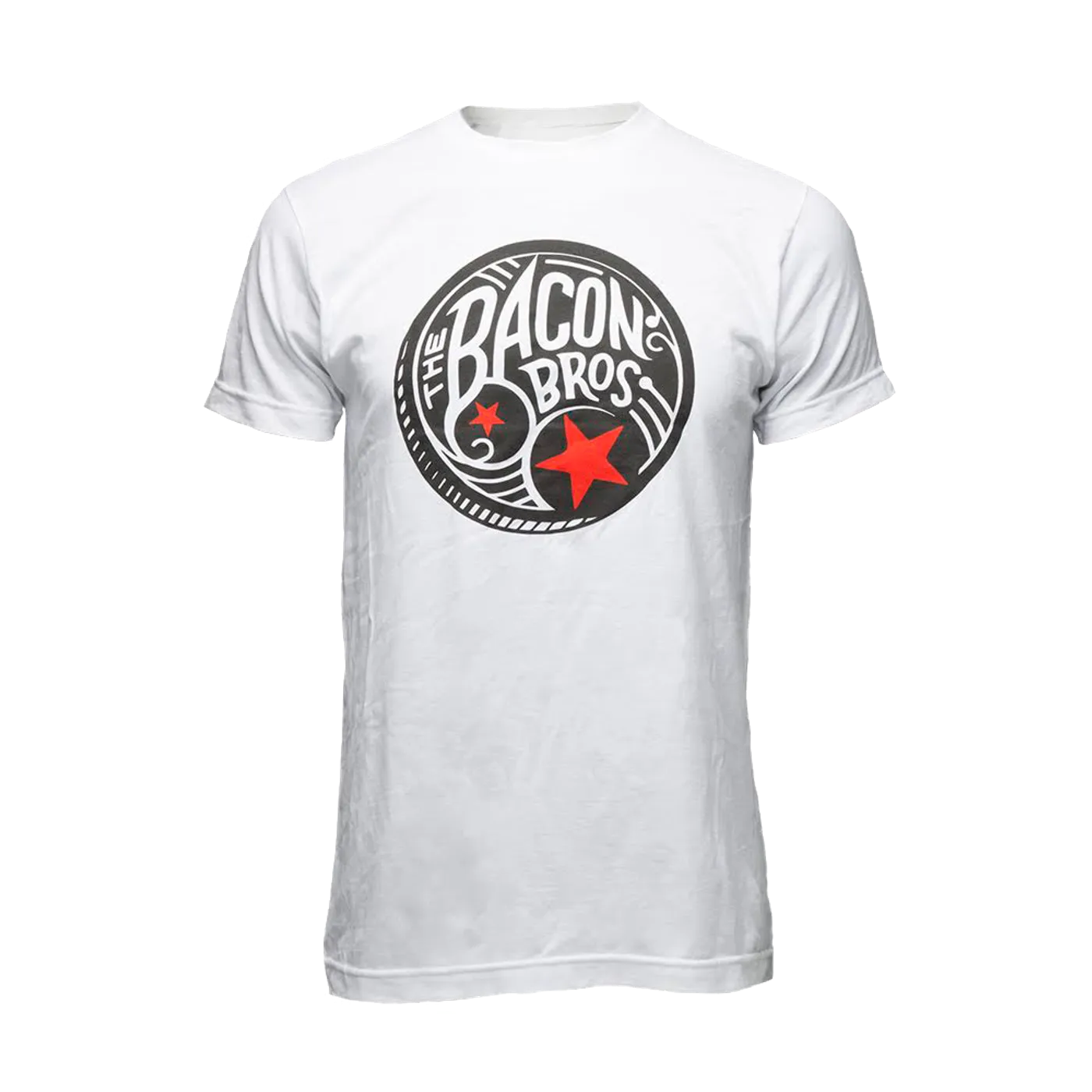 The Bacon Brothers White Drum Logo Tee