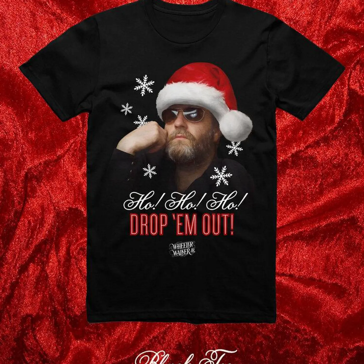 Wheeler Walker Jr. Ho! Ho! Ho! Black Tee