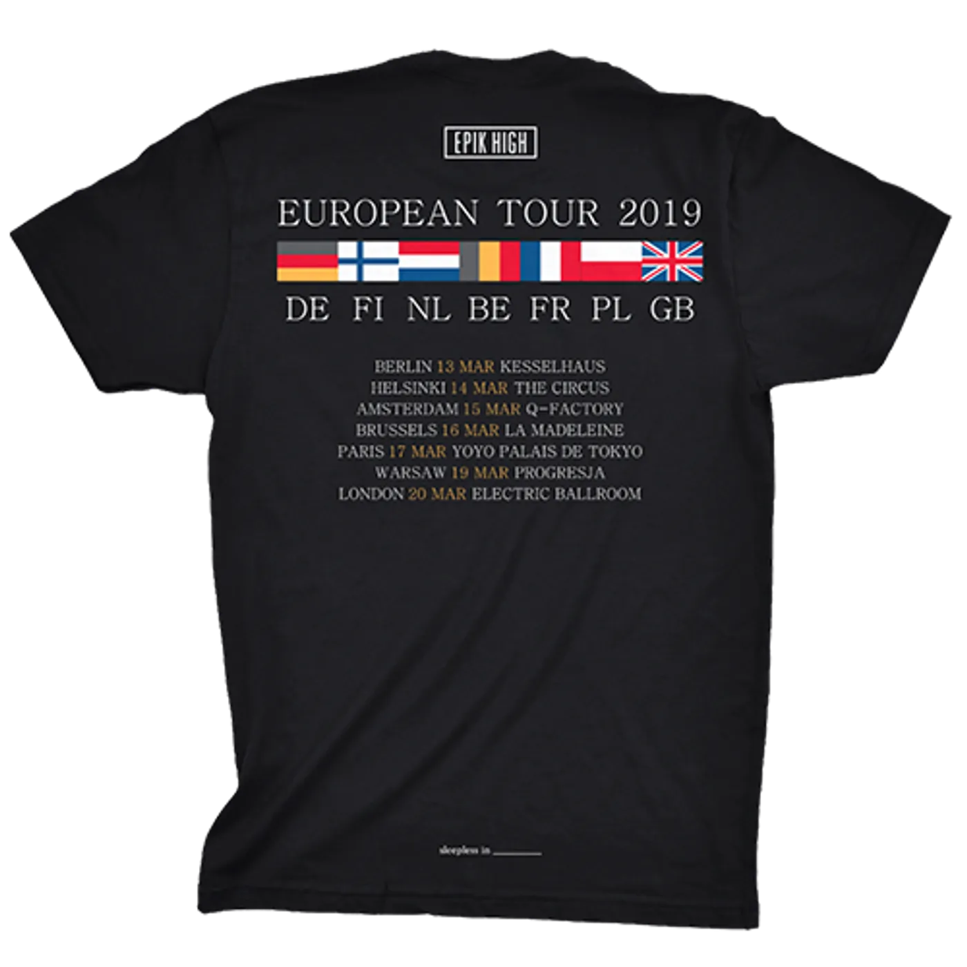 Epik High European 2019 Tour Tee