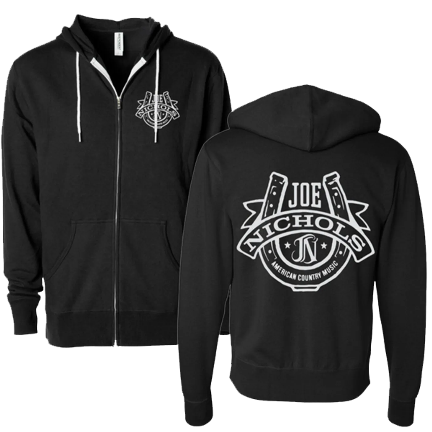 Joe Nichols JN Horseshoe Logo Zip-Up Hoodie