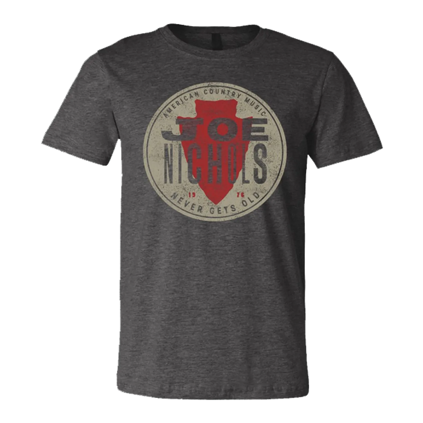 Joe Nichols JN Charcoal Gray Arrowhead T-Shirt