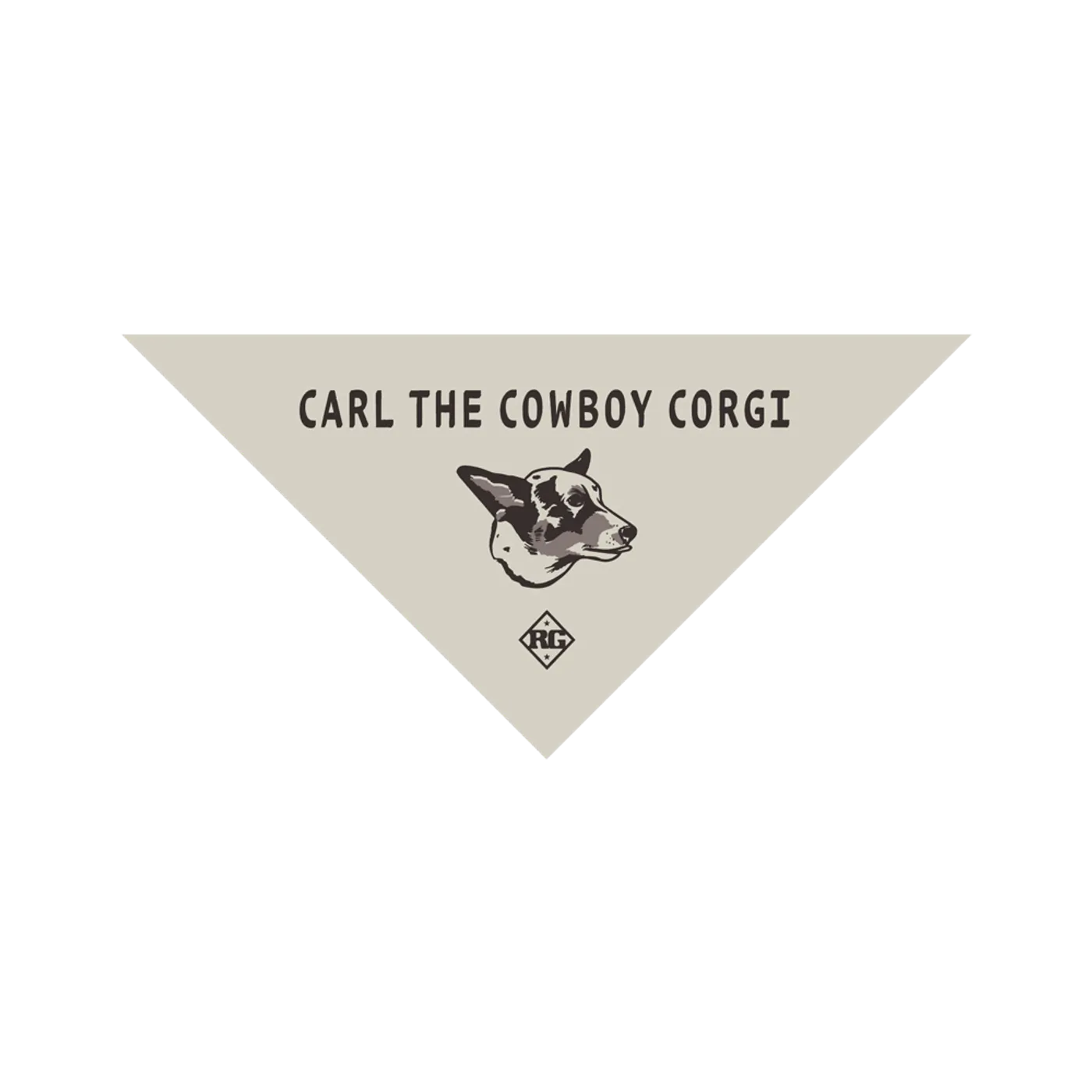 Riley Green Carl the Cowboy Corgi Dog Bandana
