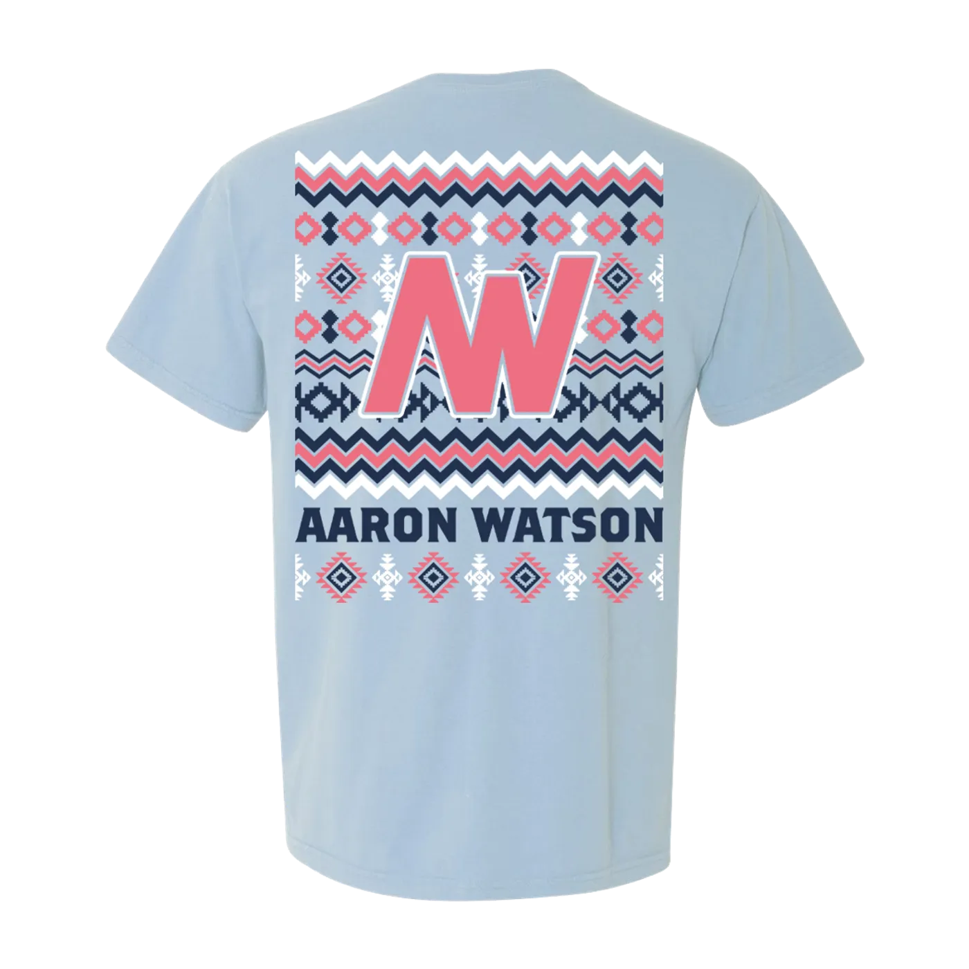 Aaron Watson Chambray Aztec Pocket Tee