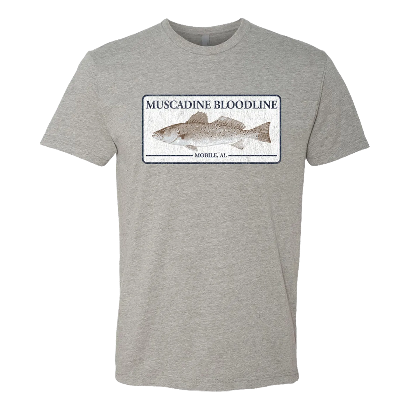 Muscadine Bloodline Grey Fish Tee