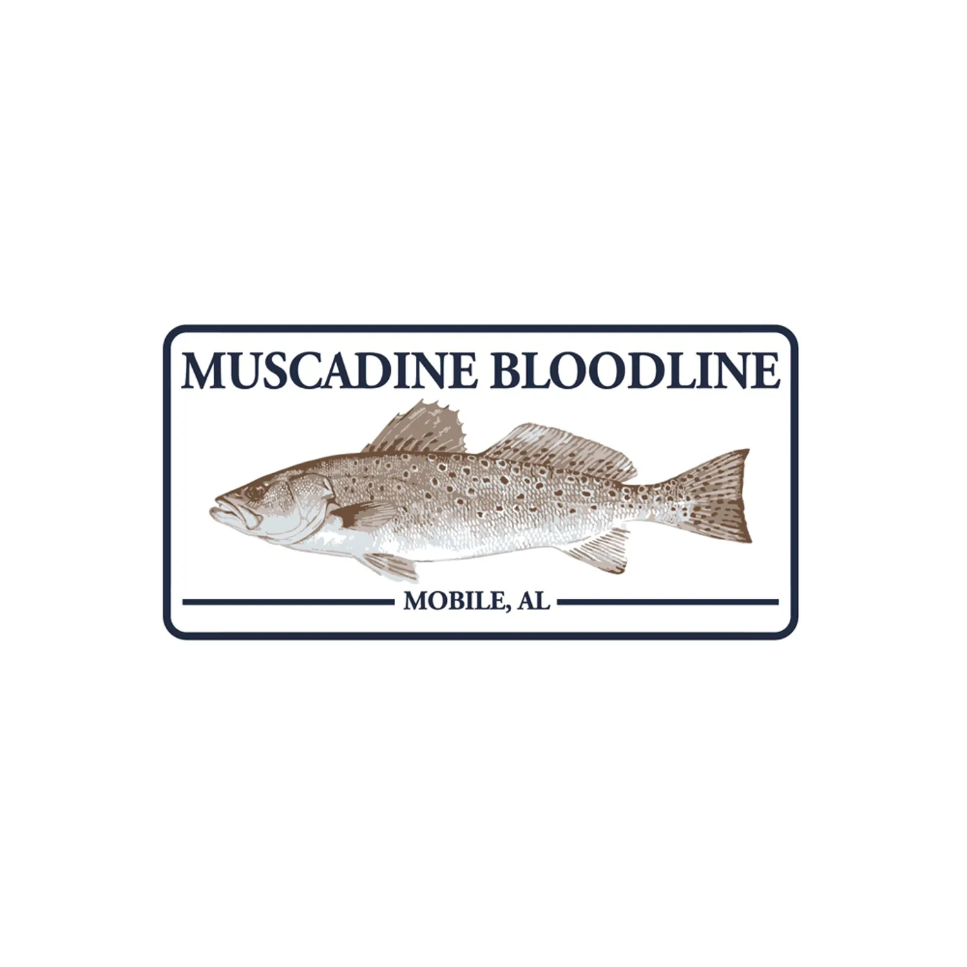 Muscadine Bloodline Fish Sticker