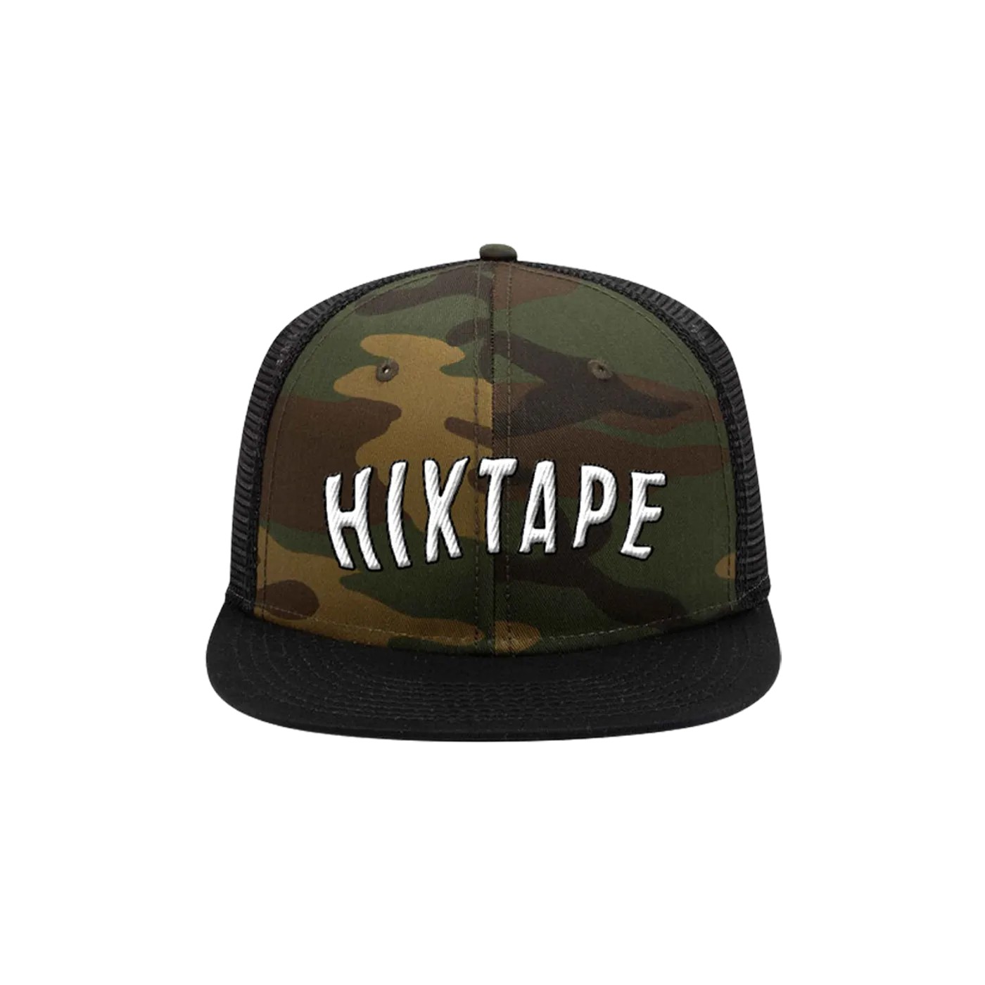HIXTAPE Logo Flat Brim Camo Hat