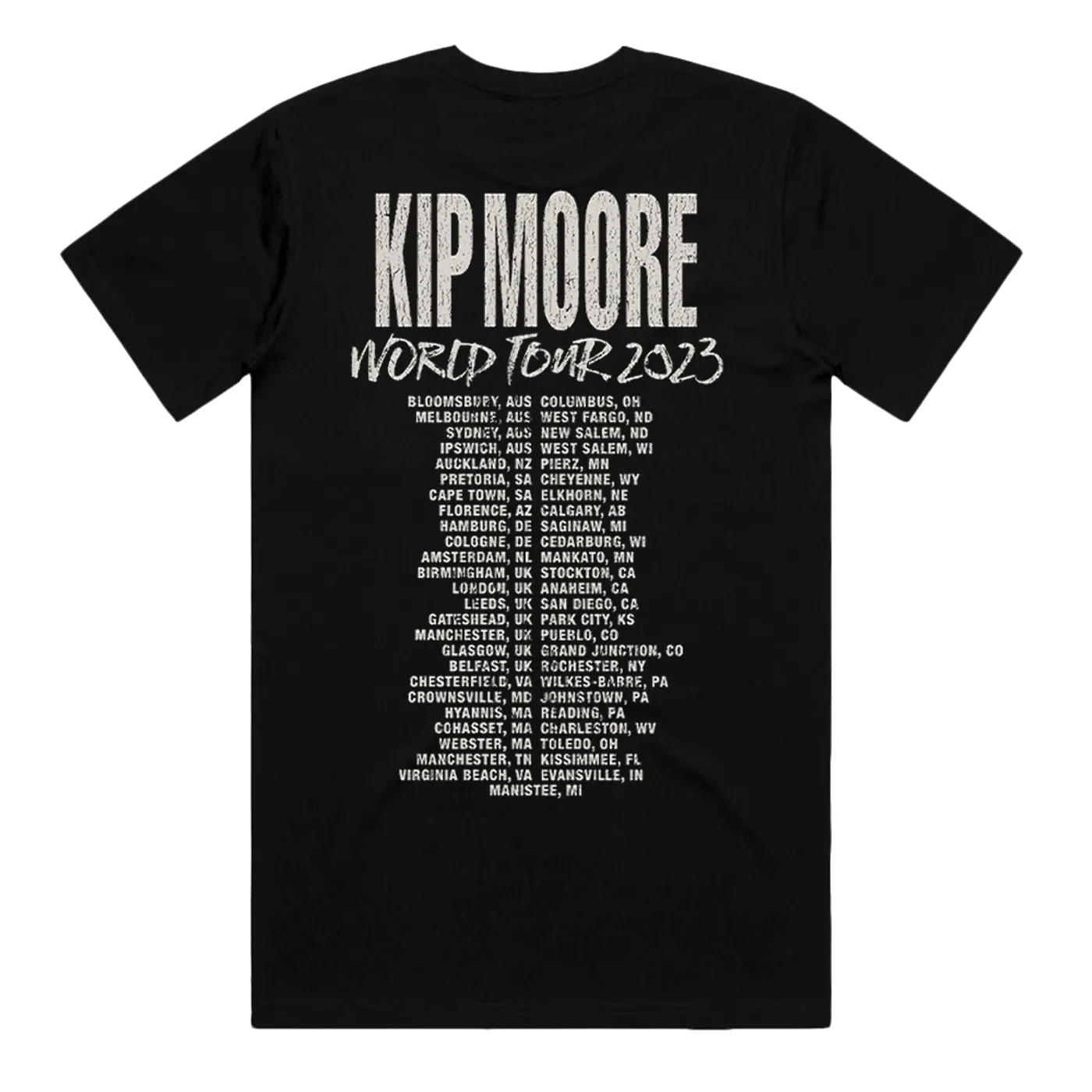 Kip Moore World Tour Skull Tee - Black