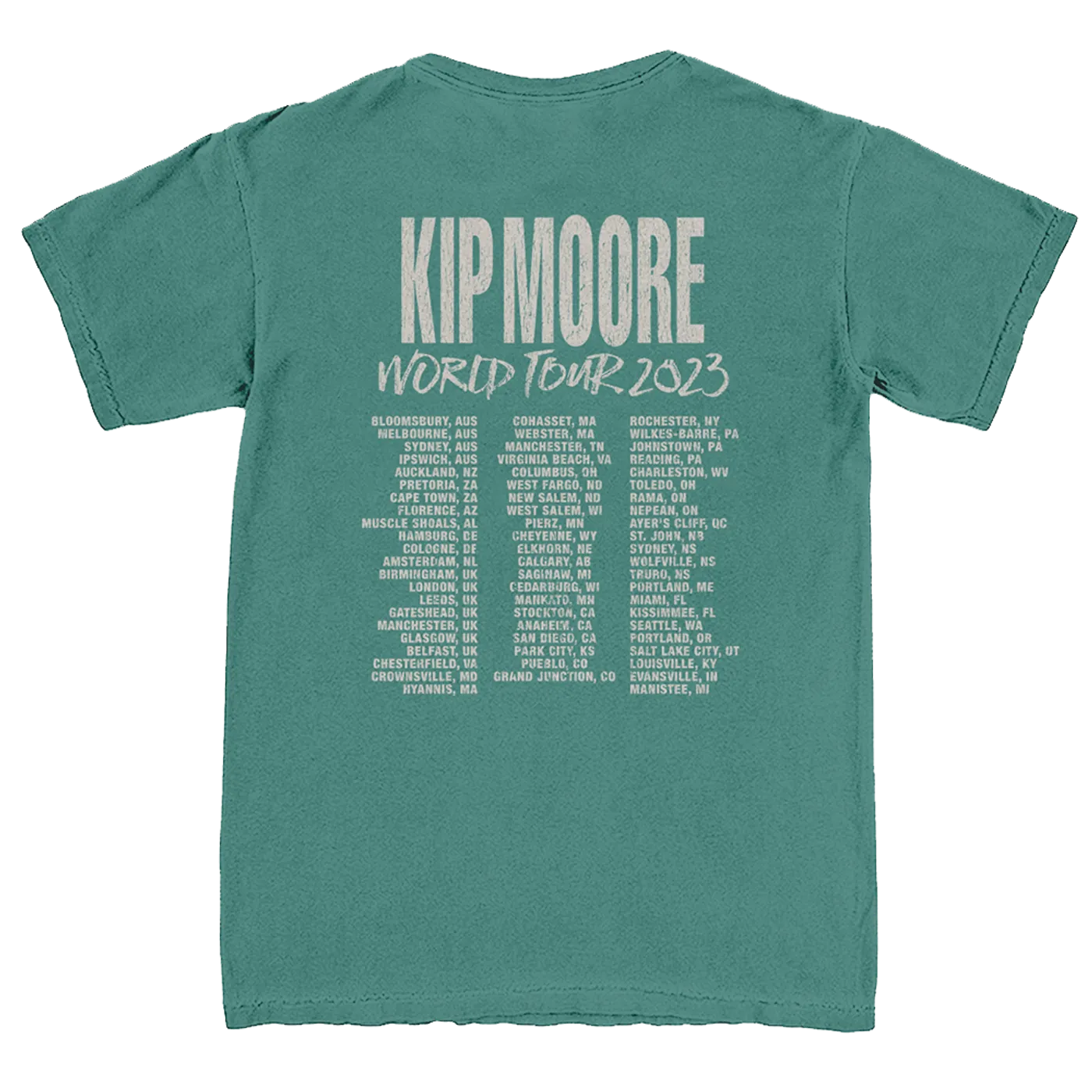 Kip Moore World Tour Skull Tee - Green