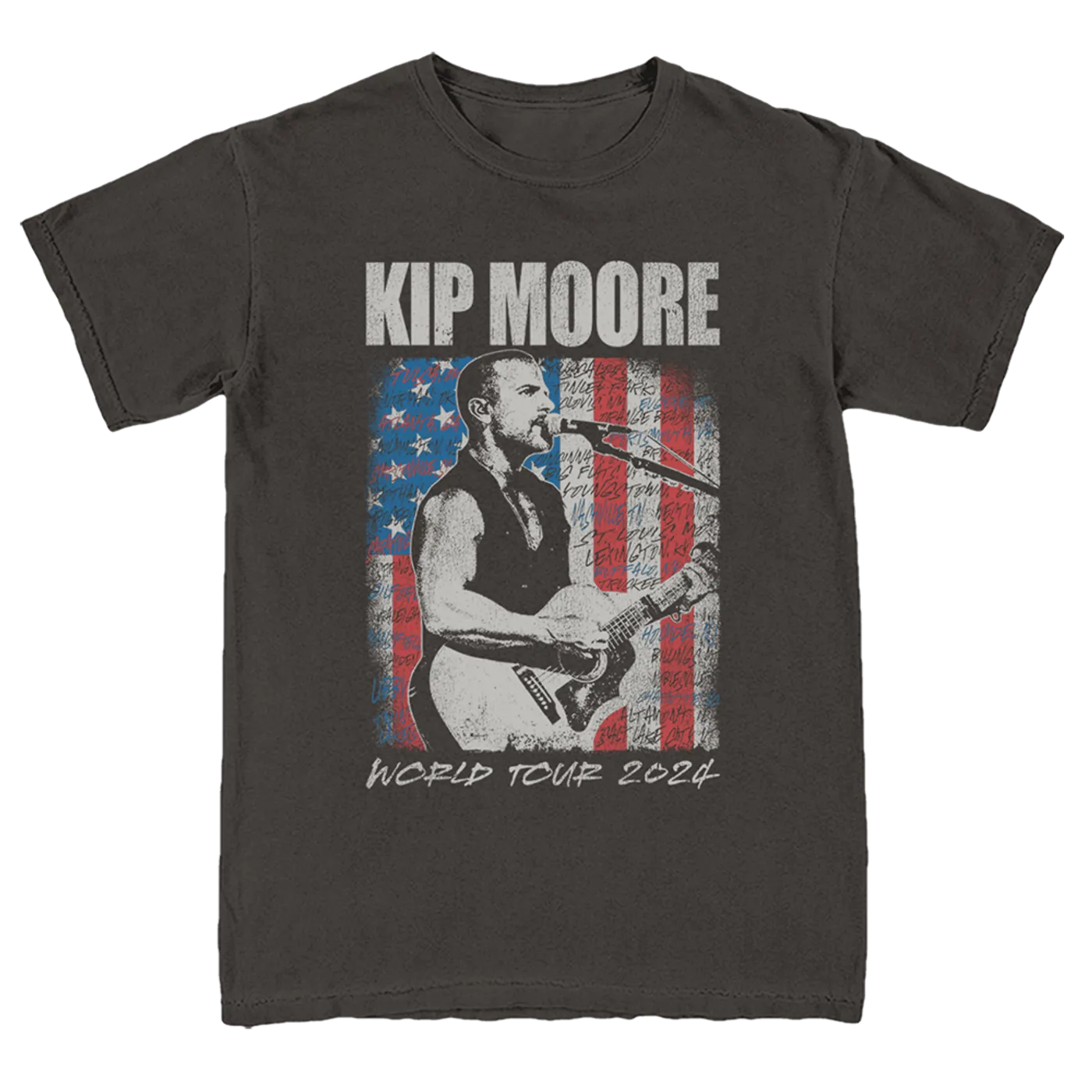 Kip Moore Flag World Tour Tee