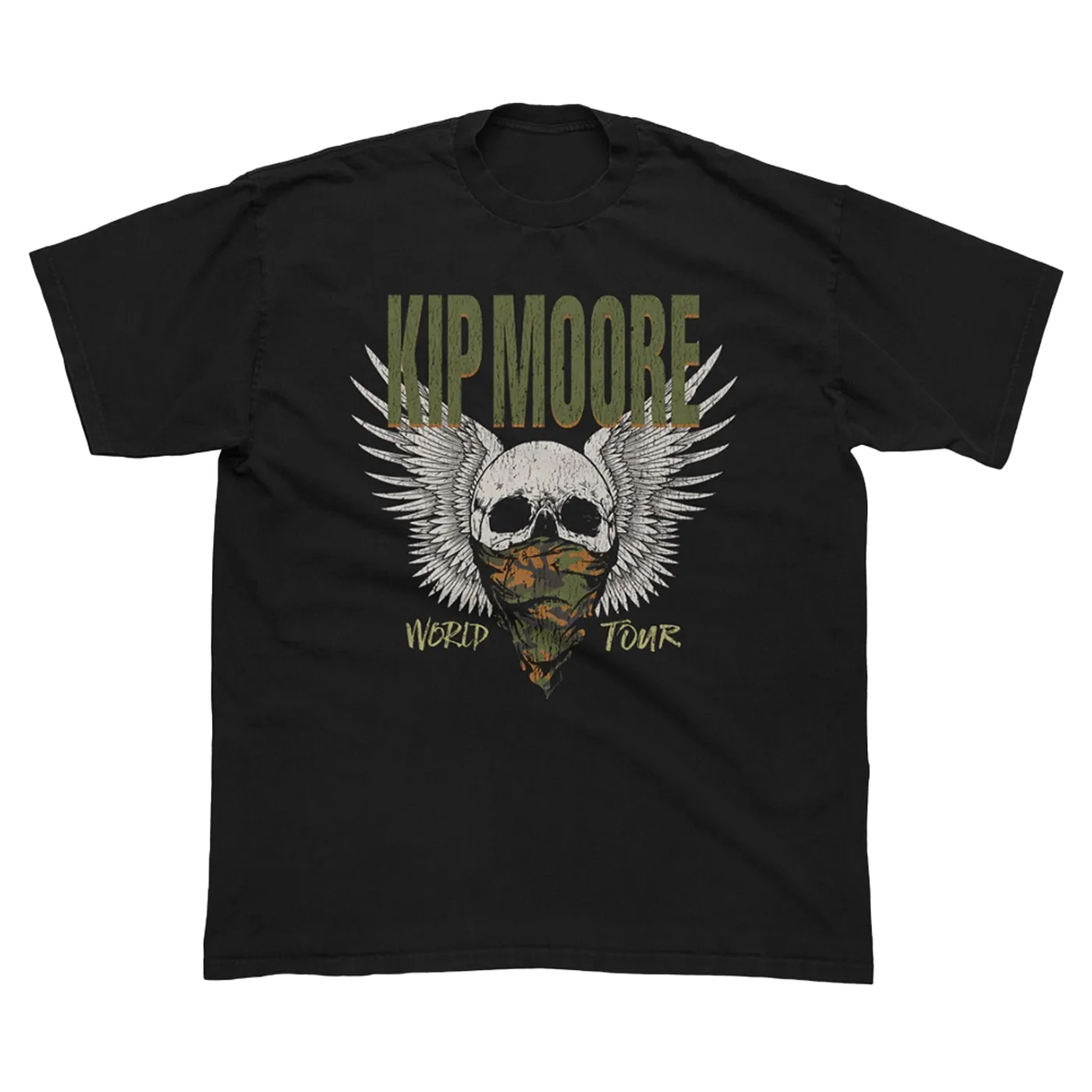 Kip Moore Camo Skull World Tour Tee