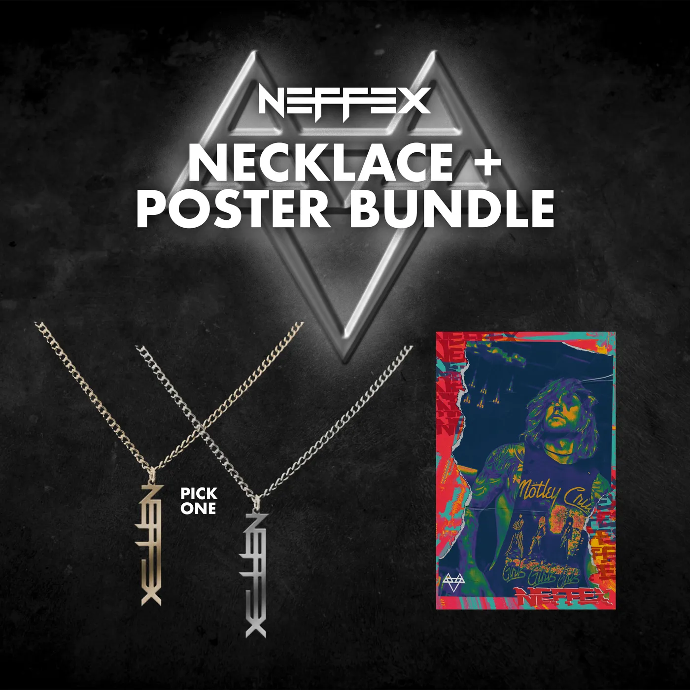 NEFFEX Necklace + Signed Poster Bundle