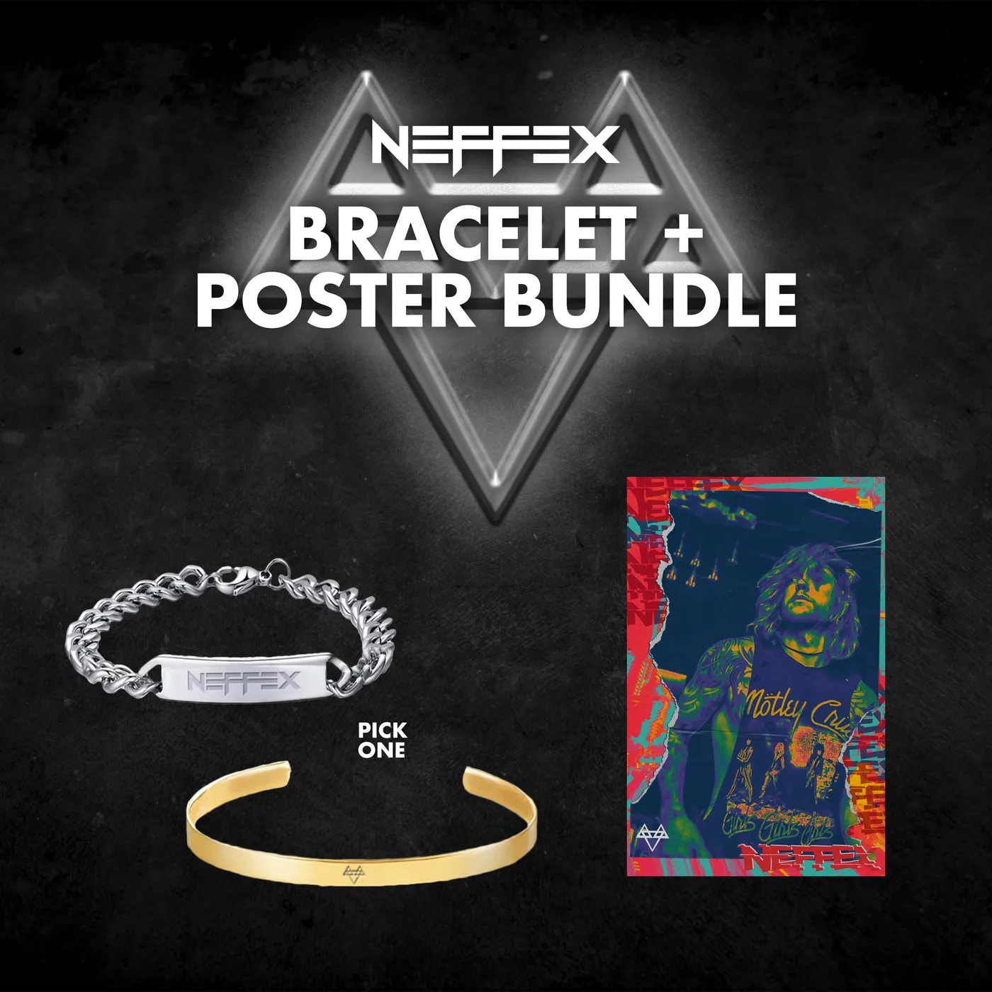 NEFFEX Bracelet + Signed Poster Bundle