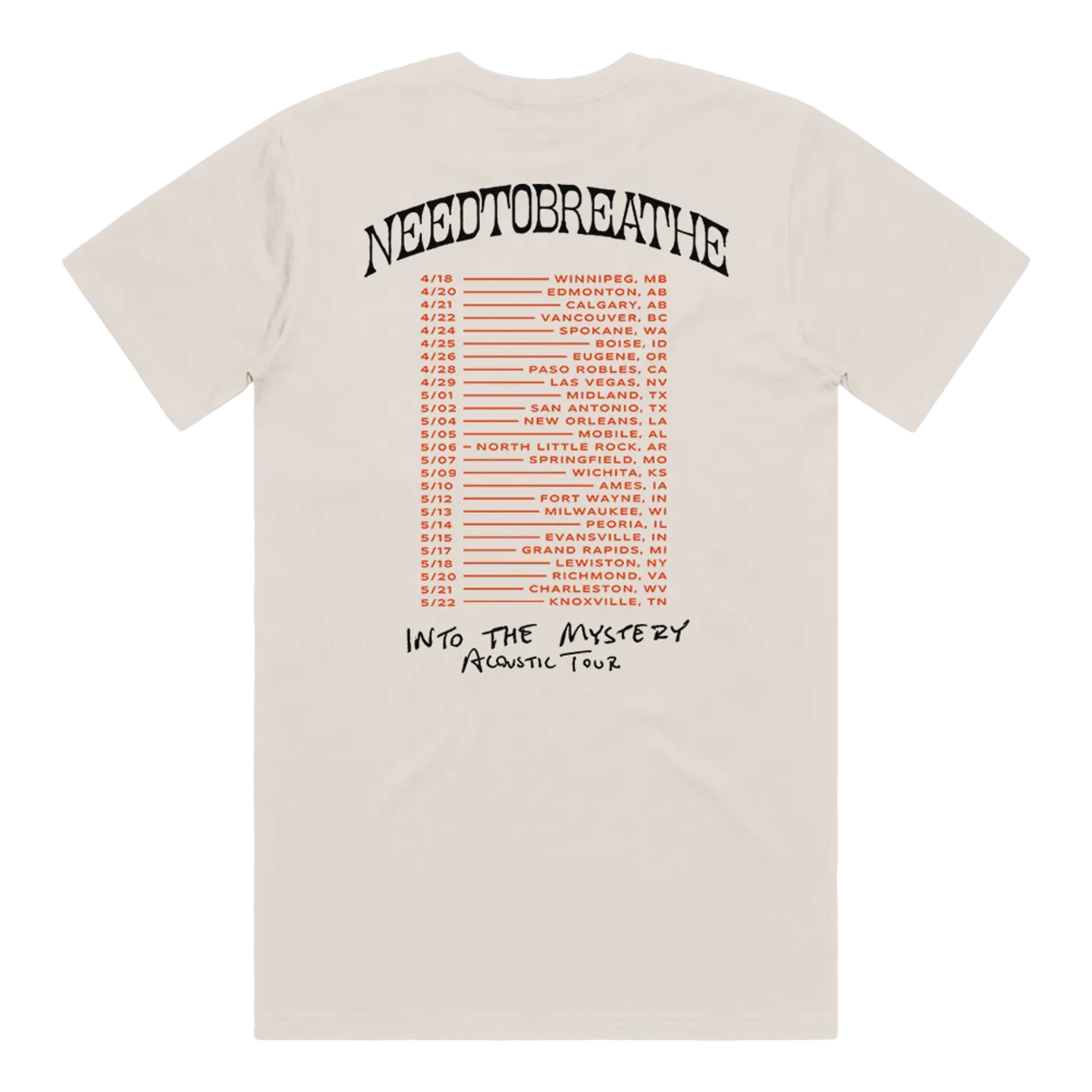 NEEDTOBREATHE Distressed Acoustic Tour Tee